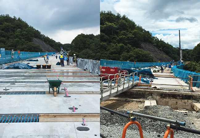 高速道路床板取替工事